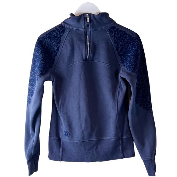 Lululemon Floral Flock Pullover‎ Midnight Navy Size 6 - Picture 10 of 11